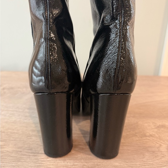 Barneys New York Black Heeled Boots Sleek Minimalist Design - Picture 3 of 4